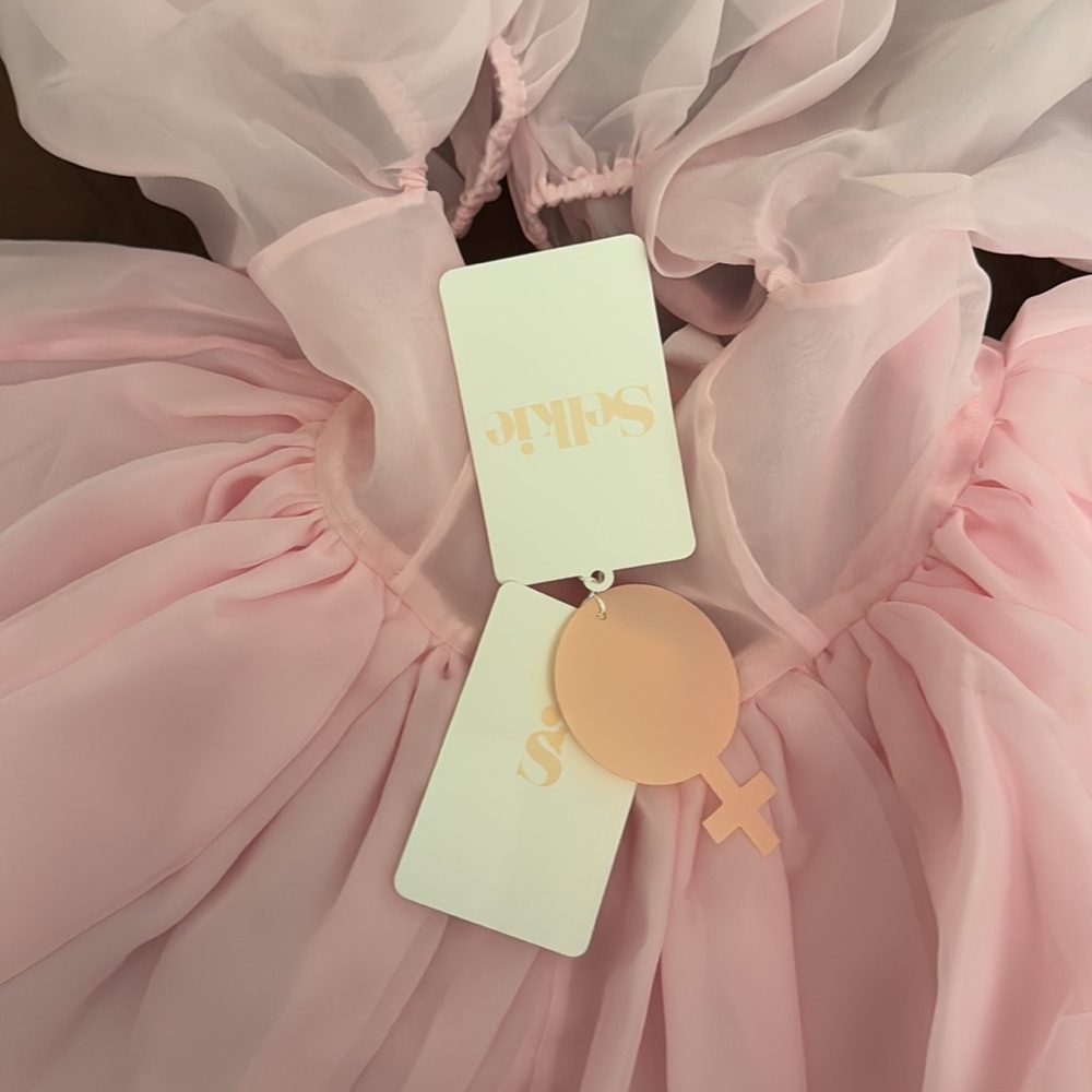 NWT SELKIE The Angel Delight Puff Dress - Picture 11 of 13